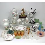 A collection of Wedgwood 'Kutani Crane' to include vases, an Aynsley 'Pembroke' part coffee service,