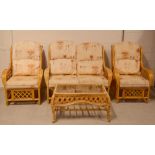 A suite of conservatory furniture comprising a two-seater sofa,