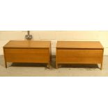 A pair of Meredew blanket boxes on square supports, width 91.5cm (2).