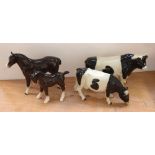 Four Cooper Craft models; two depicting a belted Galloway, one of a cow,