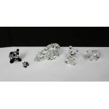 A collection of boxed Swarovski crystal bears to include pandas, polar bear etc (5).