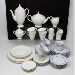 A Wedgwood part dinner/tea service 'Signet Gold', to include teapot, coffee pot, cups, saucers,