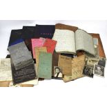 A large quantity of early 20th century and wartime ephemera to include ration books, rent cards,