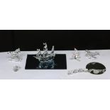 A collection of boxed Swarovski crystal 'When We Were Young' to include aeroplane,
