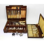 A cased set of John Wignall & Co Ltd knives and forks,