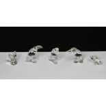 A collection of boxed Swarovski crystal animals to include a butterfly, pelican etc (5).