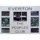 A collection of signed photographs from various Everton FC players to include Tim Cahill,