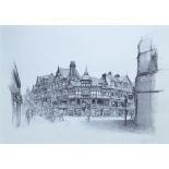 GELDART; a signed limited edition black and white print, The Cross from Watergate Street, Chester,