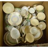 A Phoenix 'Viola' part tea set, comprising nine cups, twelve saucers, six side plates,