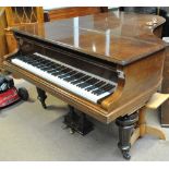 A late 19th century rosewood Blüthner salon grand piano, number 47926, circa 1898,