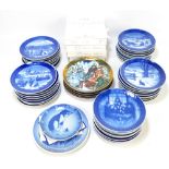 A collection of Royal Copenhagen Christmas plates; 1959, 61 and 72,