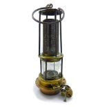 A circa 1890 Clanny style miner's flame safety lamp, possibly by Baxendale of Manchester,