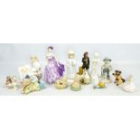 A mixed group of ceramic figures to include Coalport limited edition 'Twenties Party' figure