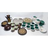 A Denby 'Greenwheat' pattern decorated tea set,