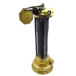 A circa 1880-1910 Davy miner's safety lamp, probably by E. Thomas & Williams, height 23.