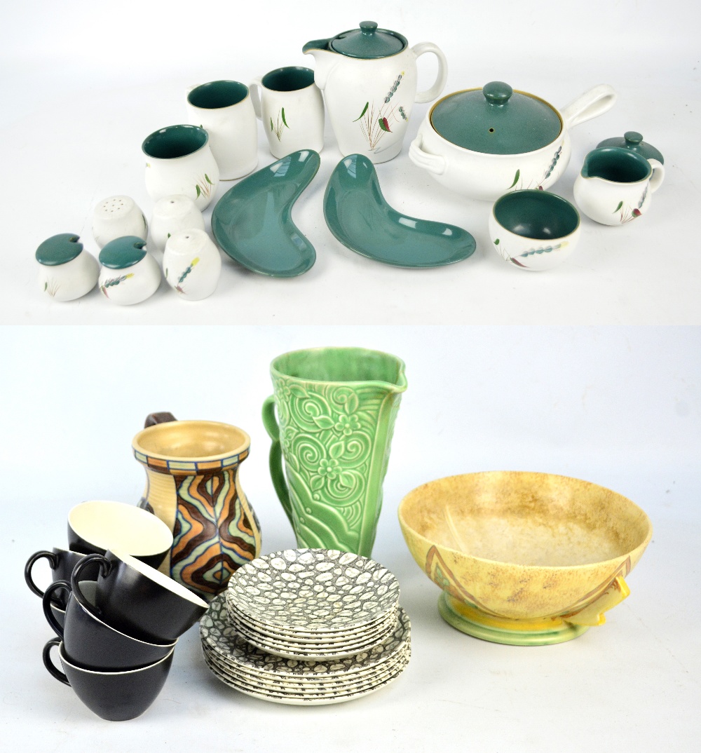 A mixed lot of ceramics including a Denby 'Green Wheat' part dinner service,