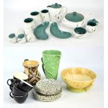 A mixed lot of ceramics including a Denby 'Green Wheat' part dinner service,