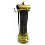 A circa 1870 Davy style Laidler of Durham miner's safety lamp, height 20.5cm.