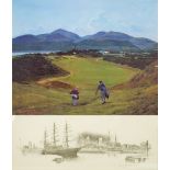 PETER MUNRO (born 1954); a limited edition signed print, 'Royal County Down Golf Course', 261/350,