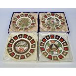 Four boxed limited edition Royal Crown Derby 'Old Imari' pattern Christmas plates, 1991, 35/1500,