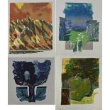 NORMAN C JAQUES (1926-2014); three signed limited edition prints, 'Thorn Tree and Rocks', 9/12,