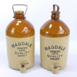 Two Magdale Vinery Ltd stoneware flagons (2).