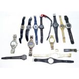 A group of fashion predominantly gentleman's wristwatches to include Swatch, Citizen,