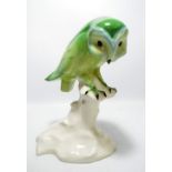 A Losol Ware 4012 pattern lamp base in the form of an owl, height 32cm.