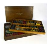 A wooden cased Meccano No. 6 Construction Kit comprising wheels, gears, cogs etc (case af).