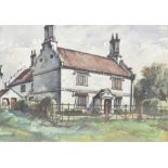 UNATTRIBUTED; a watercolour depicting Clee Hall, Old Clee, Cleethorpes, with monogram 'E.J.W.