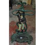 A 20th century cast iron novelty umbrella stand,