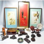 A collection of Oriental items including pieces of cloisonné,