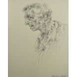 PETER HOWSON OBE (Scottish, born 1958); ink on paper, untitled, signed and dated 2014, 30 x 23cm,