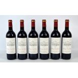 Six bottles of Chateaux Daviaud Montagne Saint-Emilion 1996.