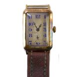 ROTARY MAXIMUS; a 1930 gentleman's 9ct yellow gold cased wristwatch,