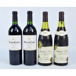 Two bottles of Baron Philippe de Rothschild Mouton Cadet Bordeaux 2002, levels to lower neck,