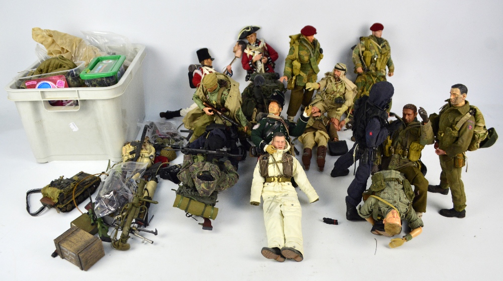 Seventeen well modelled Action Man-type military figures,