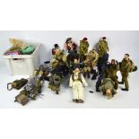 Seventeen well modelled Action Man-type military figures,