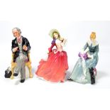 Three Royal Doulton figures; HN1934 'Autumn Breezes', HN3098 'Dorothy', and HN2858 'The Doctor' (3).