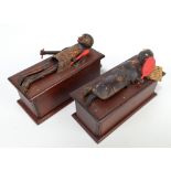 Two Japanese Meiji/early Showa period Kobe wooden articulated toys,