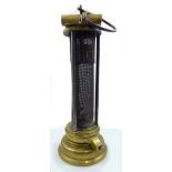 A circa 1880 Davy style miner's safety lamp, unmarked, possibly by Joseph Cooke of Birmingham,