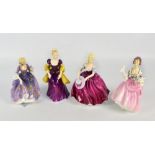 Three Royal Doulton figures; HN2839 'Nicola', HN2266 'Ballad Seller', and HN2337 'Loretta',