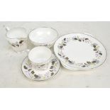 SHELLEY; a 'Ferndown' pattern six setting tea set, comprising trios, cream jug,