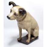 A reproduction figure of the HMV dog, Nipper, height 37cm.