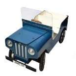 A scratch built child sized model Land Rover, operated by 12v batteries,