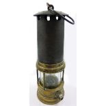 A circa 1900 E. Thomas & Williams Ltd of Aberdare miner's safety lamp, Type No.1, height 24cm.