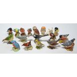 A collection of seventeen Beswick figures of birds including 'Chaffinch', model no.
