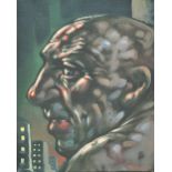 PETER HOWSON OBE (Scottish, born 1958); oil on canvas 'Mark', signed and dated 2009, 35 x 25cm,