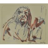 PETER HOWSON OBE (Scottish, born 1958); ink and watercolour on paper, untitled,