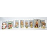 Eight Royal Albert Beatrix Potter character figures including 'Goody and Timmy Tiptoes',